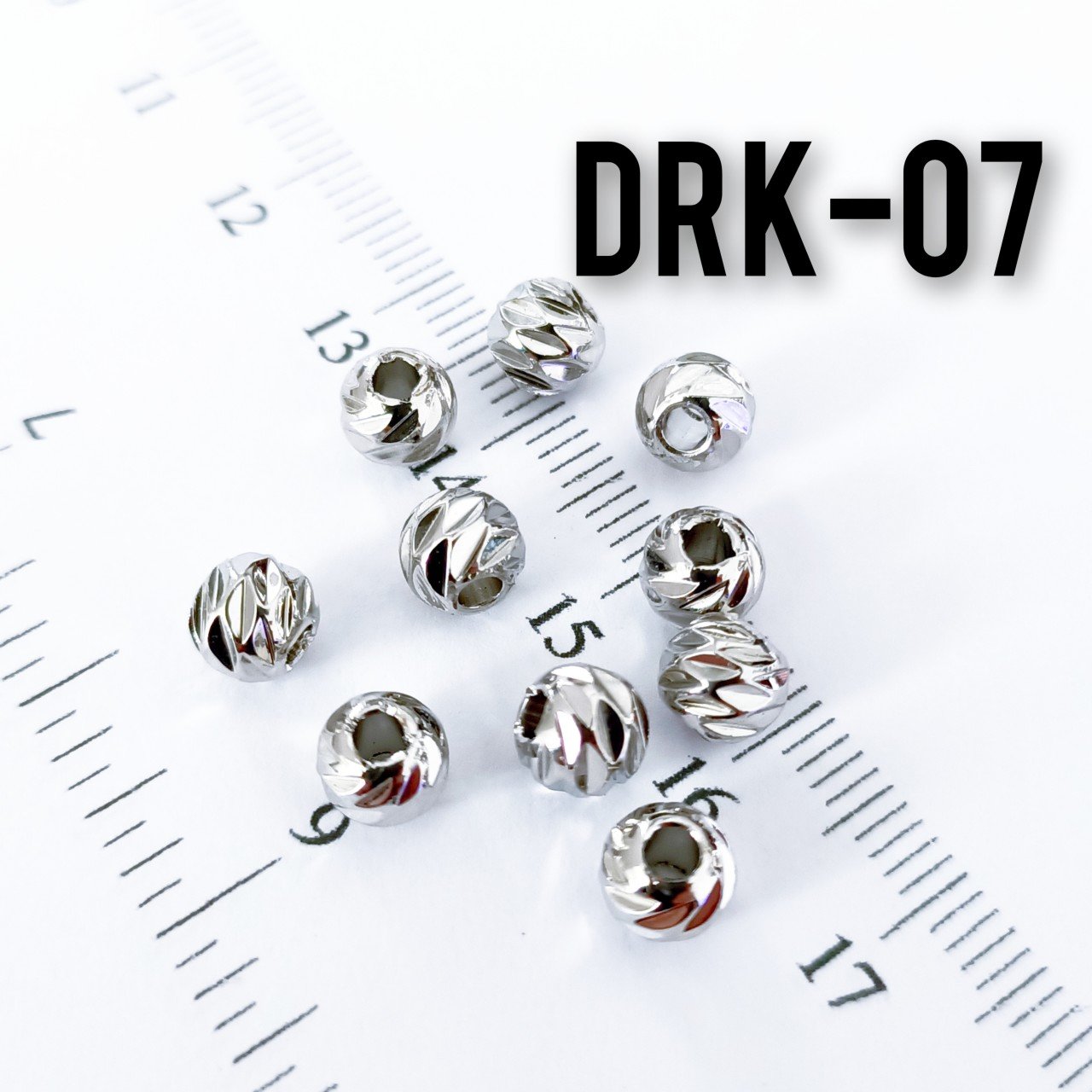 DRK-07 Rodyum Kaplama Dorika Boncuk 6 mm