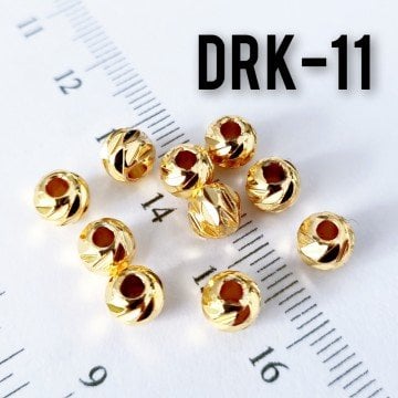 DRK-11 Lak Altın Kaplama Dorika Boncuk 6 mm
