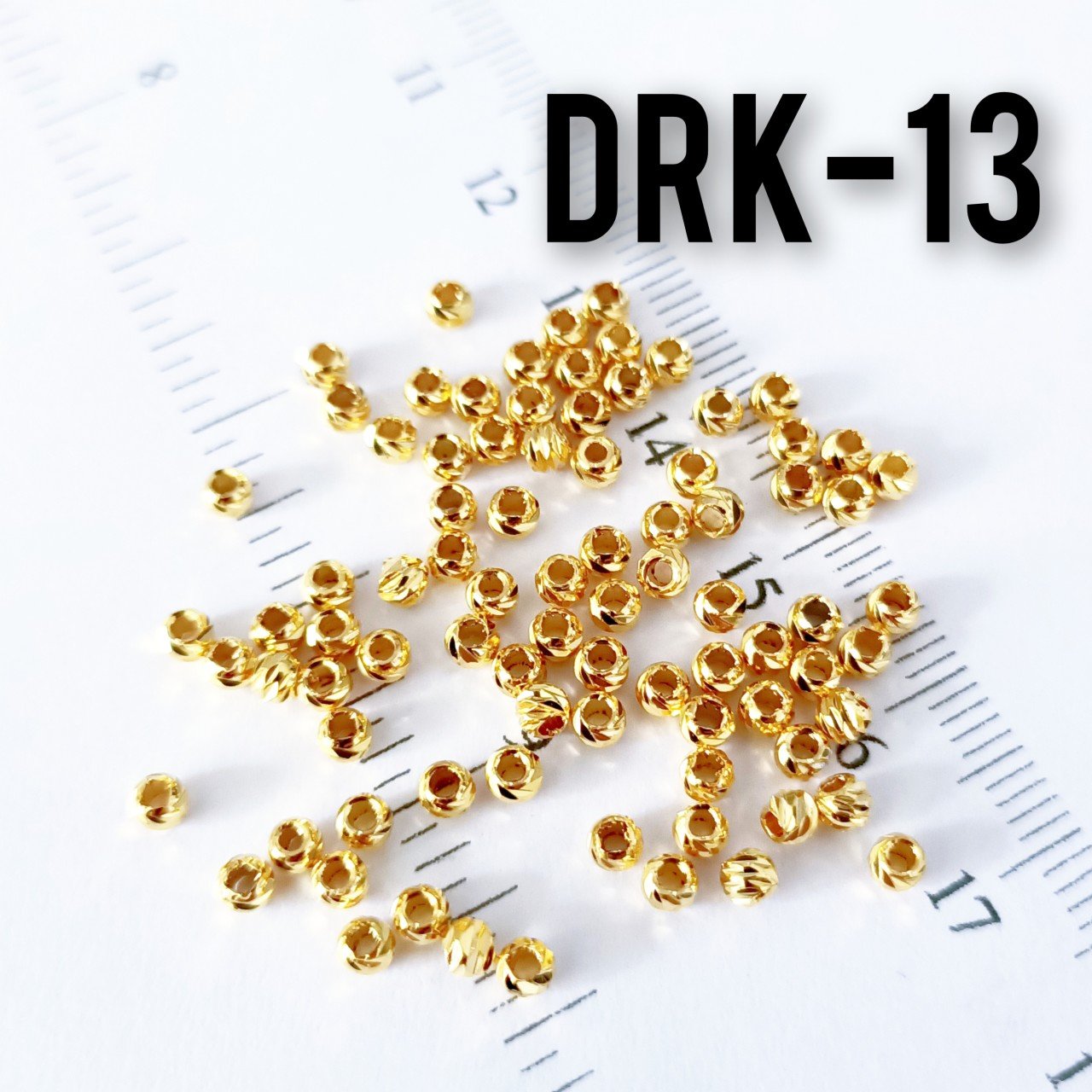 DRK-13 24 Ayar Altın Kaplama Dorika Boncuk 3 mm