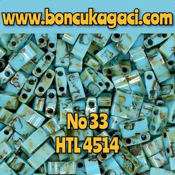 NO:33 Miyuki Half-Tila , Half Tila Boncuk HTL-4514  5 gr