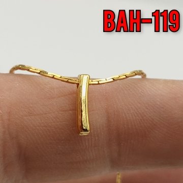 BAH-119 24 Ayar Altın Kaplama I Harfi Boncuk