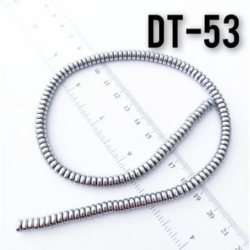 DT-053 Disk Hematit Doğaltaş Gümüş Renk 6 x 2.5 mm