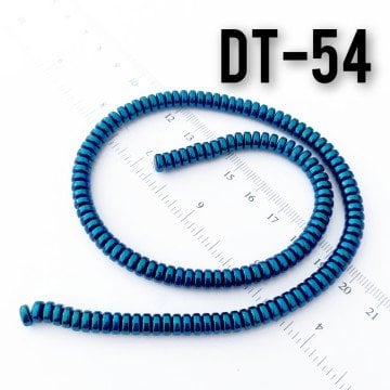 DT-054 Disk Hematit Doğaltaş Gece Mavi Renk 6 x 2.5 mm