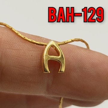 BAH-129 24 Ayar Altın Kaplama A Harfi Boncuk