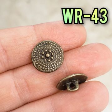 WR-43 Antik Renk Wrap Düğmesi 15 mm
