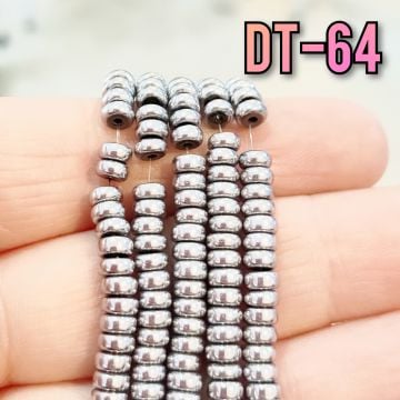 DT-064 Disk Hematit Gümüş Renk 4 x 1.5 mm