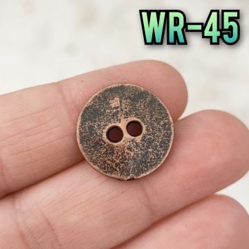 WR-45 Bakır Renkli Çift Delikli Wrap Düğmesi 20 mm