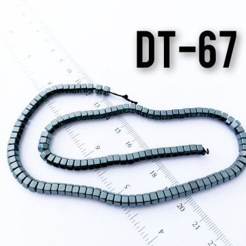 DT-067 Altıgen ( Somun ) Hematit Doğal (Antrasit) Renk 6 x 3 mm