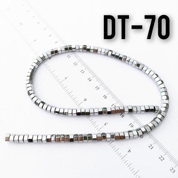 DT-070 Altıgen ( Somun ) Hematit Gümüş Renk 6 x 3 mm