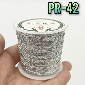 PR-42 A Kalite Koyu Gümüş Simli Paraşüt İpi 0.8 mm