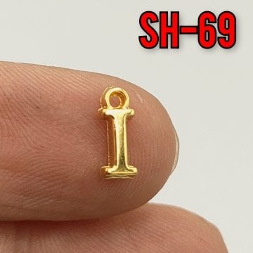 SH-69 24 Ayar Altın Kaplama I Harf Sallantı