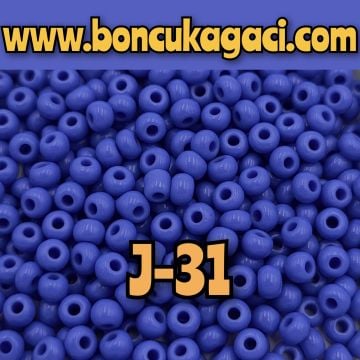 J-31 Opak Koyu Mavi Preciosa Jabloneks Kum Boncuk 8/0 (3mm)