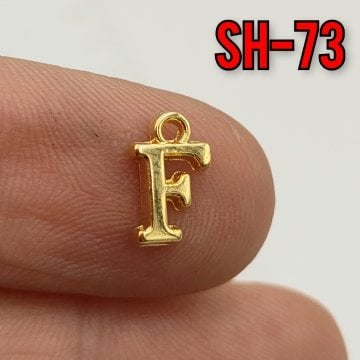 SH-73 24 Ayar Altın Kaplama F Harf Sallantı