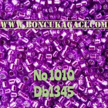 NO:1010 Miyuki Delica , Miyuki Boncuk 11/0 DB1345 Kristal Mor