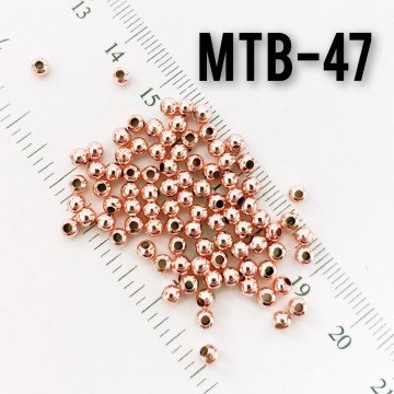 MTB-47 Rose Kaplama Metal Boncuk 3 mm