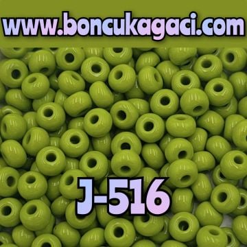 J-516 Opak Yeşil Preciosa Jabloneks Kum Boncuk 6/0 (4mm)