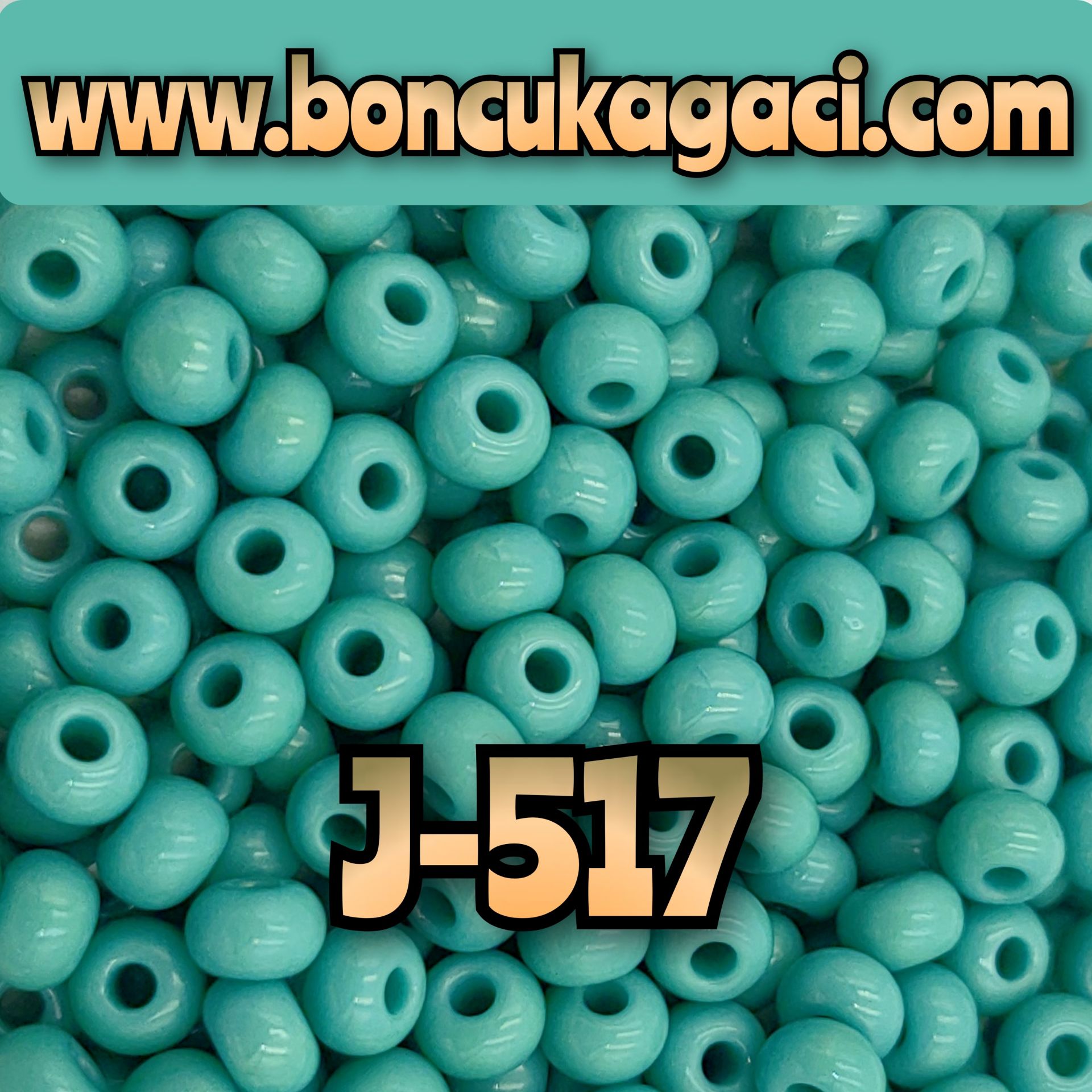 J-517 Opak Turkuaz Preciosa Jabloneks Kum Boncuk 6/0 (4mm)
