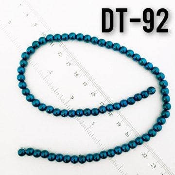 DT-092 Yuvarlak Gece Mavisi Renk Hematit 6 mm