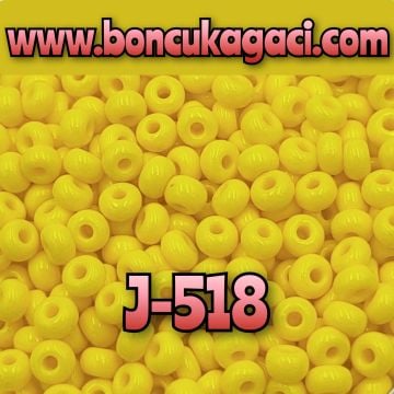 J-518 Opak Sarı Preciosa Jabloneks Kum Boncuk 6/0 (4mm)