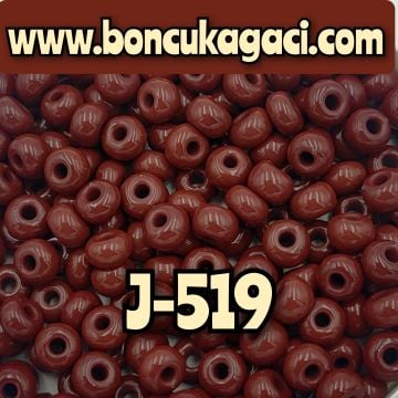 J-519 Opak Bordo - Kahve Preciosa Jabloneks Kum Boncuk 6/0 (4mm)