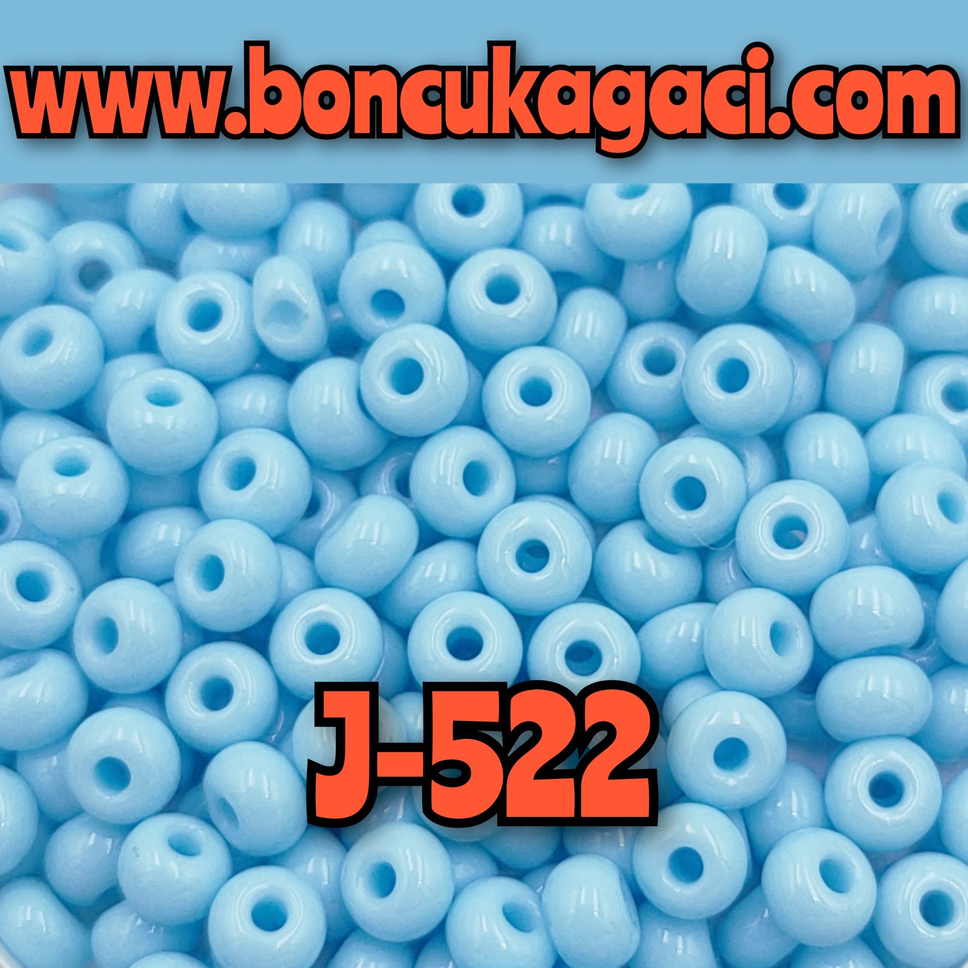 J-522 Opak Bebe Mavi Preciosa Jabloneks Kum Boncuk 6/0 (4mm)