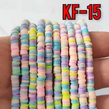 KF-15 Soft Mix Renk Fimo Boncuk 4 mm
