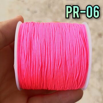 PR-06 A Kalite Parlak Neon Fuşya Pembe Paraşüt İpi 0.8 mm