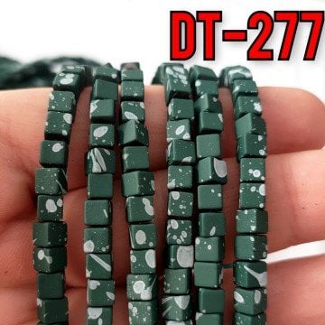 DT-277 Mat Hareli Yeşil Küp Hematit Dizi 4 mm