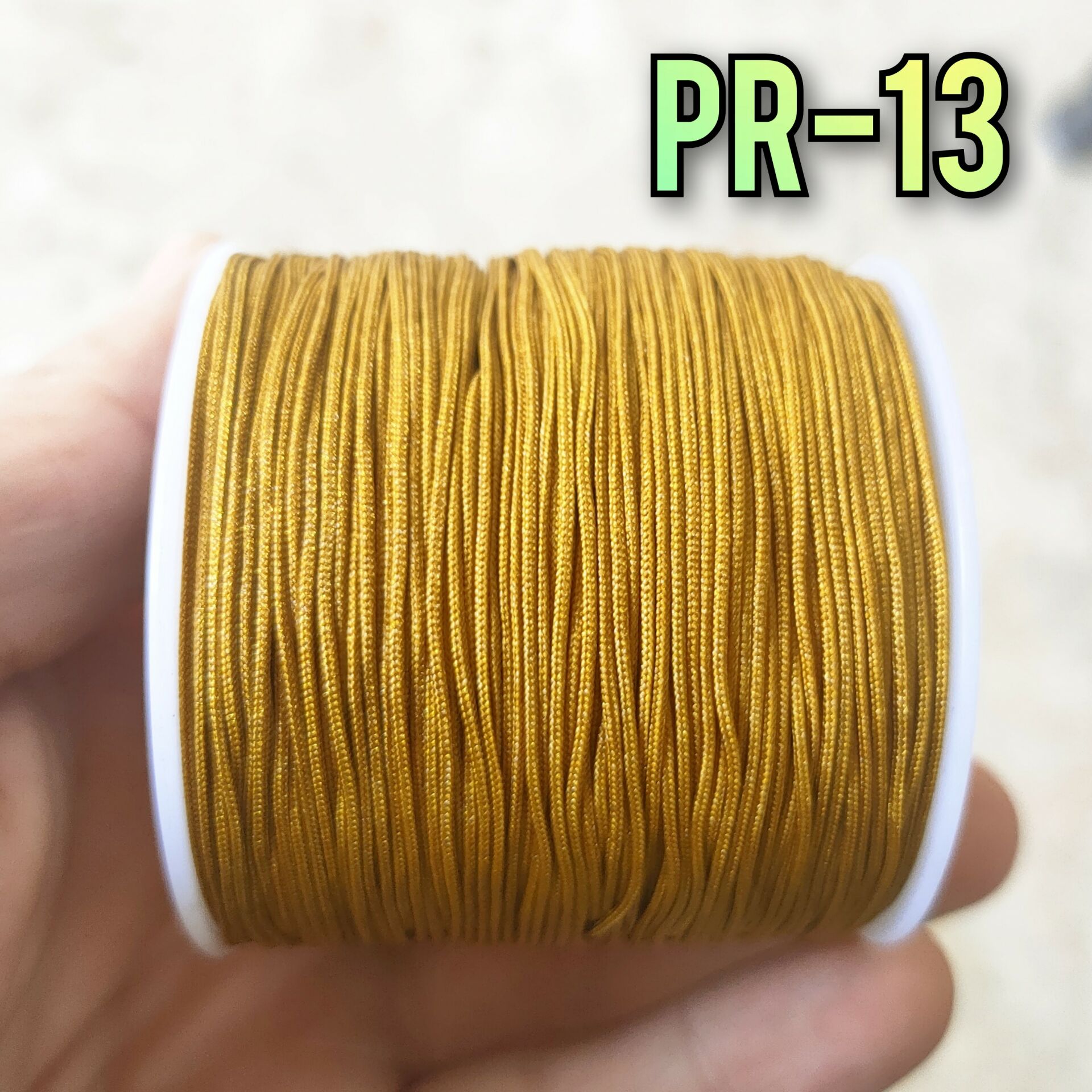 PR-13 A Kalite Parlak Hardal Renk Paraşüt İpi 0.8 mm