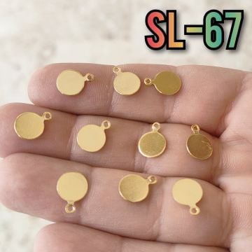 SL-67 Lak Altın Kaplama Pul Sallantı 8 mm