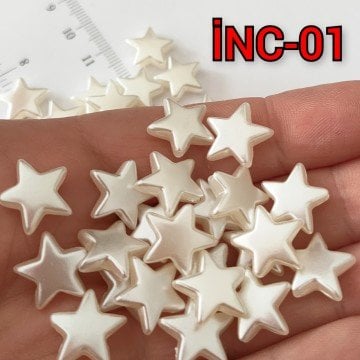 İNC-01 Krem Renk Yıldız İnci 13.50 mm