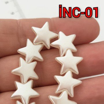 İNC-01 Krem Renk Yıldız İnci 13.50 mm