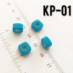 KP-01 Mavi Küp Boncuk 9 x 5 mm