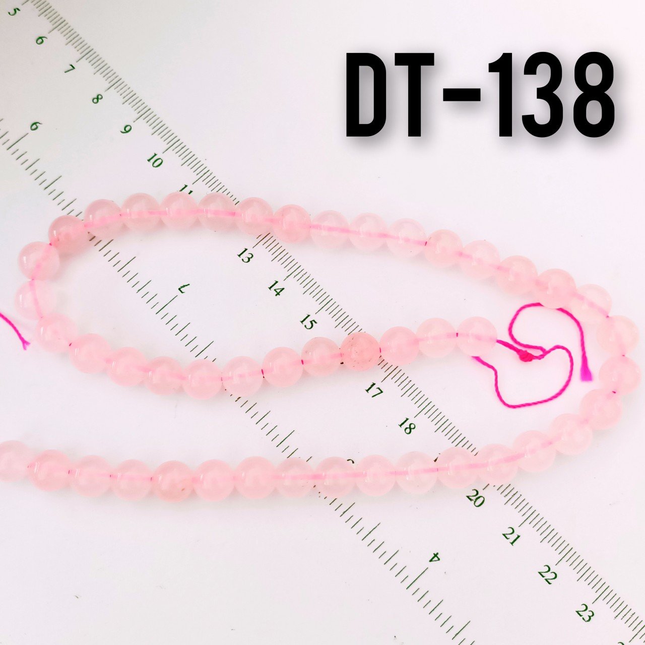 DT-138 Pembe Kuvars Yuvarlak Dizi 8 mm