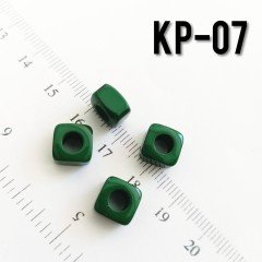 KP-07 Koyu Yeşil Küp Boncuk 9 x 5 mm