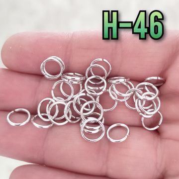 H-46 Rodyum Kaplama Büyük Takı Halka - 8 mm - 5 gr