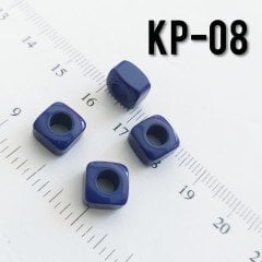 KP-08 Lacivert Küp Boncuk 9 x 5 mm