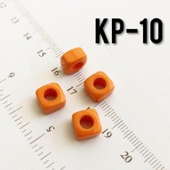 KP-10 Turuncu Küp Boncuk 9 x 5 mm