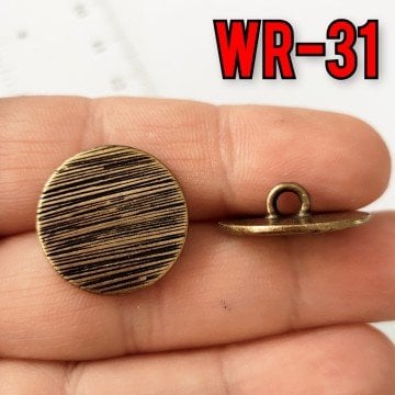 WR-31 Antik Renkli Wrap Düğmesi 20 mm