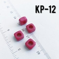 KP-12 Koyu Pembe Küp Boncuk 9 x 5 mm