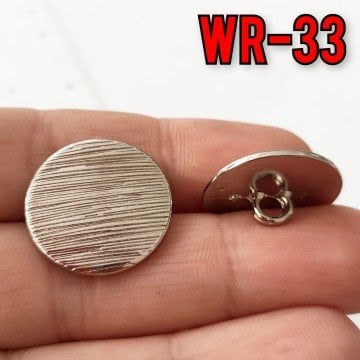 WR-33 Gümüş Renkli Wrap Düğmesi 20 mm