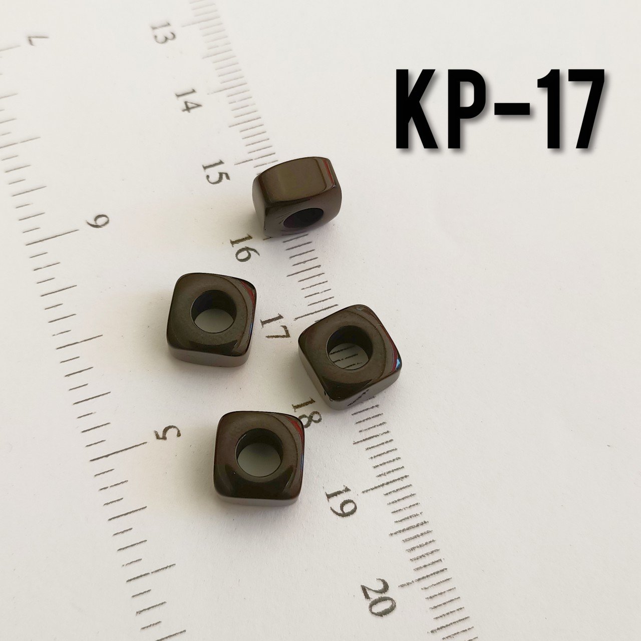 KP-17 Siyah Küp Boncuk 9 x 5 mm