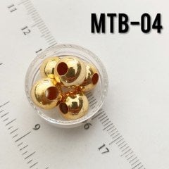 MTB-04 Altın Kaplama Metal Boncuk 10 mm