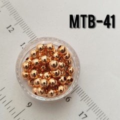 MTB-41 Rose Kaplama Metal Boncuk 4 mm