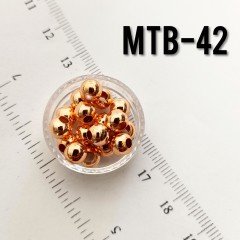 MTB-42 Rose Kaplama Metal Boncuk 6 mm