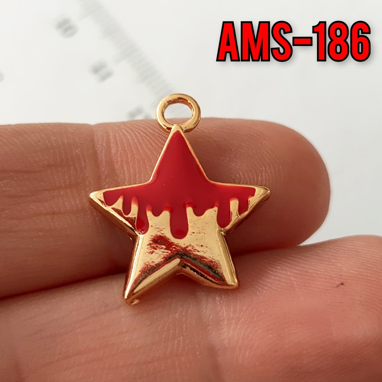 AMS-186 Altın Kaplama Mineli Yıldız Sallantı