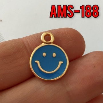 AMS-188 Altın Kaplama Mineli Smile Sallantı Mavi