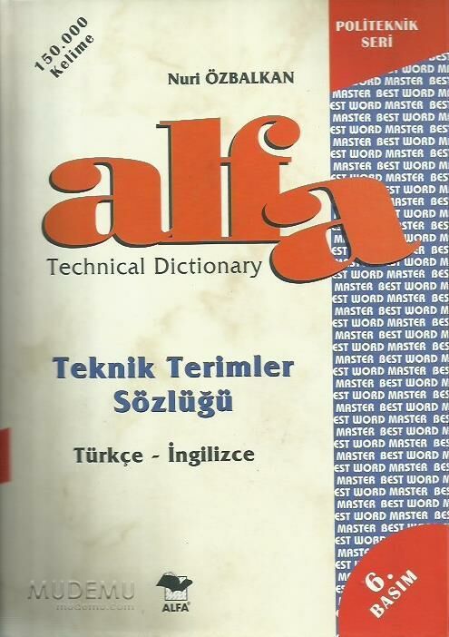 Türkçe-İngilizce Teknik Terimler Sözlüğü (Ciltli) | Nuri Özbalkan
