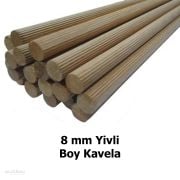 Mudemu 8 mm Boy Kavela (Kayın) Tırtıklı (25'li Paket)