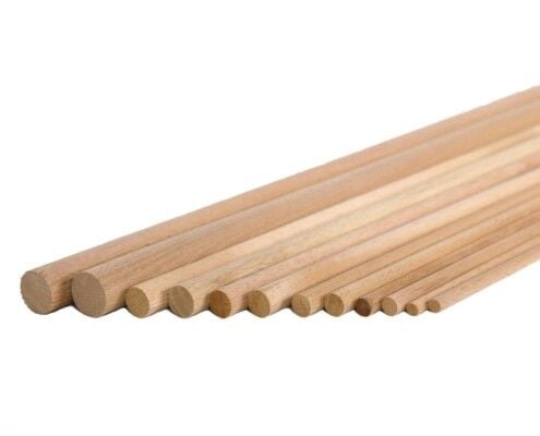 10 mm Boy Kavela (Kayın) Düz (20'li Paket) (1 Metre)